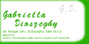 gabriella dioszeghy business card